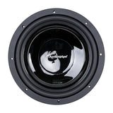 Audiopipe subwoofer with a glossy black cone, front view