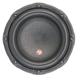 Audiopipe subwoofer with a black cone and small red badge, front view
