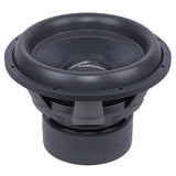 Audiopipe subwoofer with a broad black surround, upper angled view