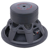 Rear angled view of an Audiopipe TXX-BDX-15D2 subwoofer showing its model-marked magnet and basket