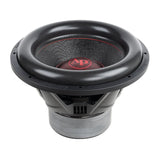Audiopipe subwoofer with a red logo, broad black surround and stacked motor