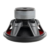Rear of an Audiopipe subwoofer showing the vented magnet cover, basket openings and terminals