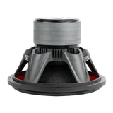 Inverted Audiopipe subwoofer showing its black basket and five stacked magnets