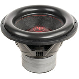 Audiopipe subwoofer with a red logo, broad black surround and stacked motor