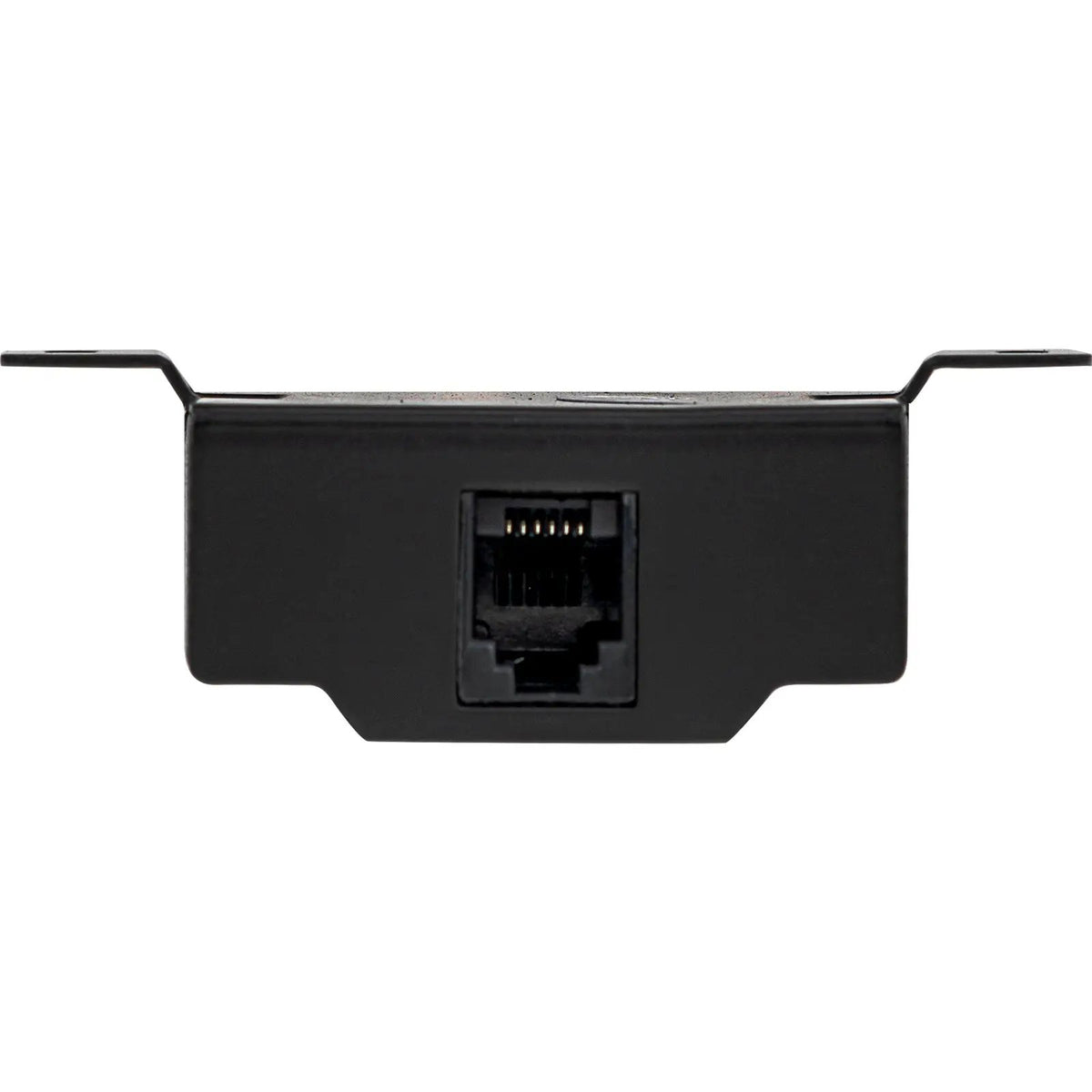 Rear of amplifier remote showing its modular cable socket and mounting tabs