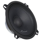Angled black Audiopipe speaker with a domed center and four projecting mounting tabs