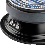 Audiopipe loudspeaker close-up showing its connection terminals and sealed basket