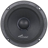 Front view of black Audiopipe midrange speaker with rounded center cap