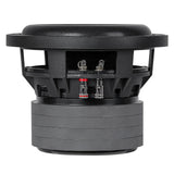 Side view of an upright Audiopipe subwoofer with red-and-black terminals and stacked magnet