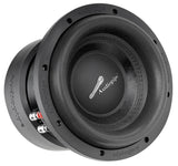 Black Audiopipe subwoofer, angled view showing the basket and terminals