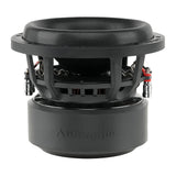 Audiopipe subwoofer, side view showing the basket, terminals and large motor housing