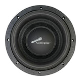 Black Audiopipe subwoofer with a broad surround, front view