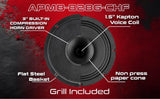 Audiopipe loudspeaker features: built-in 3-inch compression horn, 1.5-inch Kapton voice coil, steel basket and included grille