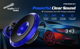 APMB-828GH-BLU feature graphic highlighting its blue horn, mesh grille and 1.5-inch voice coil