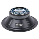 Rear of Audiopipe midrange speaker with labeled magnet and connection terminals