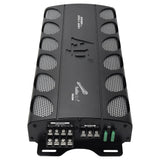 Audiopipe APCLE-2004 amplifier with black housing and silver mesh vents