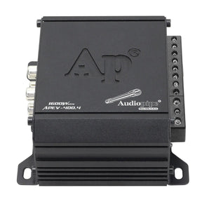 Audiopipe APEV-400.4 amplifier, angled top view