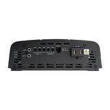 Amplifier signal panel with RCA inputs, controls, remote socket and speaker terminals