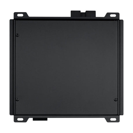 Audiopipe amplifier underside showing a flat black base plate and mounting tabs