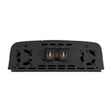 Audiopipe amplifier power-input end panel with three terminals and twin fan openings