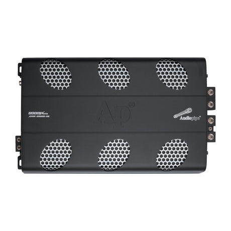 Audiopipe APHF-8000D-H2 amplifier labeled 8000 Watts, top view