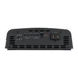 Amplifier signal panel with RCA inputs, crossover controls, remote socket and speaker terminals