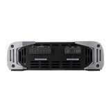 Amplifier end panel with separate speaker-output and power-input terminal blocks