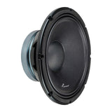Angled black Audiopipe speaker showing its cone, basket and silver magnet
