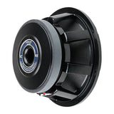 Rear angled view of an Audiopipe midrange speaker showing its vented magnet, open basket and terminals