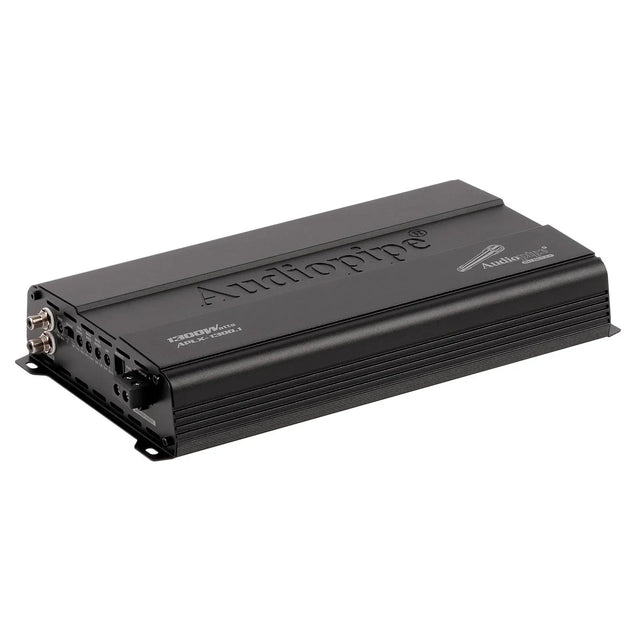 Audiopipe APLX-1300.1 amplifier, angled control-panel view