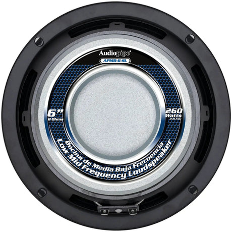 Audiopipe 6” Low Mid Frequency Loudspeaker (APMB-6-SL), Sold individually