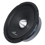 Audiopipe midrange loudspeaker with a silver bullet center, opposite angled view