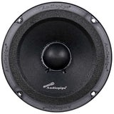 Front view of black Audiopipe midrange speaker with rounded center cap