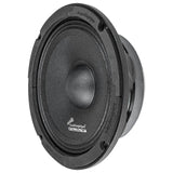 Steeply angled Audiopipe FLAT speaker showing the textured cone and shallow basket