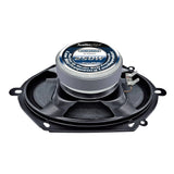 Rear of oval Audiopipe midrange speaker showing its magnet and connection terminals