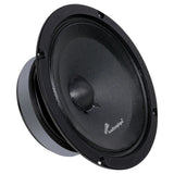 Single black Audiopipe loudspeaker, angled view