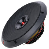 Audiopipe loudspeaker opposite-angle view showing its black mesh grille and red bullet-shaped center