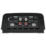 Amplifier input panel with four RCA jacks, two high-level connectors and gain and crossover controls