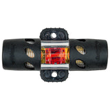 Audiopipe inline fuse holder top view with transparent cover and mounting holes