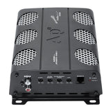 Audiopipe APMOX-500.1 amplifier showing RCA input, gain, bass boost, filter and remote controls