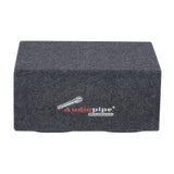 Audiopipe carpeted speaker enclosure rear view with embroidered logo
