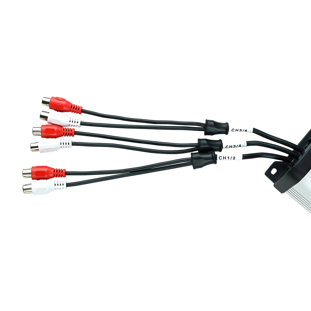 Amplifier input harness with red and white RCA plugs
