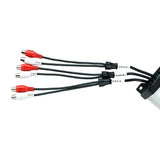 Amplifier input harness with red and white RCA plugs
