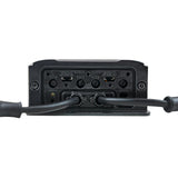 Audiopipe amplifier control end with attached cables and gain and crossover adjustments