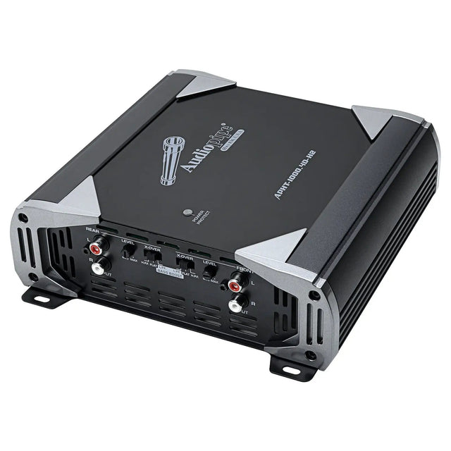 Audiopipe APHT-1000.4D-H2 amplifier, angled control-panel view