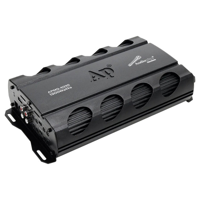 Audiopipe APMQ-4095 amplifier, angled view