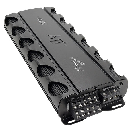 Audiopipe APMQ-56125 amplifier, angled terminal view