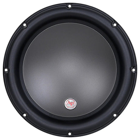 Audiopipe woofer with a smooth black cone, front view