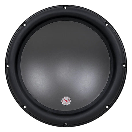 Audiopipe woofer with a smooth black cone, front view