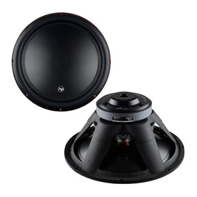 Composite front and rear views of an Audiopipe woofer with smooth cone and vented magnet